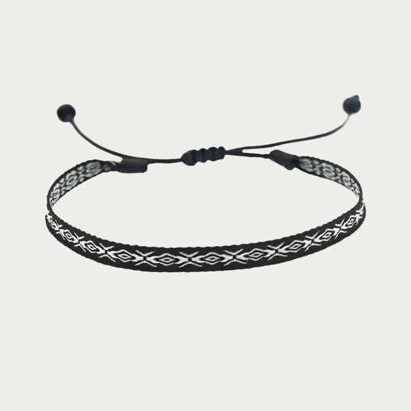 Blue woven bracelet with adjustable closure inspired by Brazilian summer style.