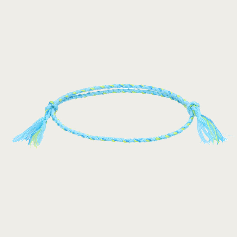 Multicolor braided cotton string bracelet inspired by Brazilian summer style.